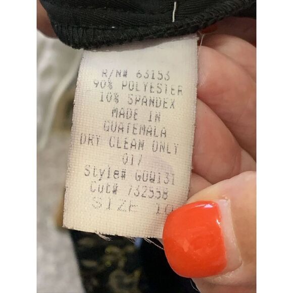 CDC Stretch Velvet Black Dress Womens Size 10 Full Length Sleeveless - Picture 4 of 4